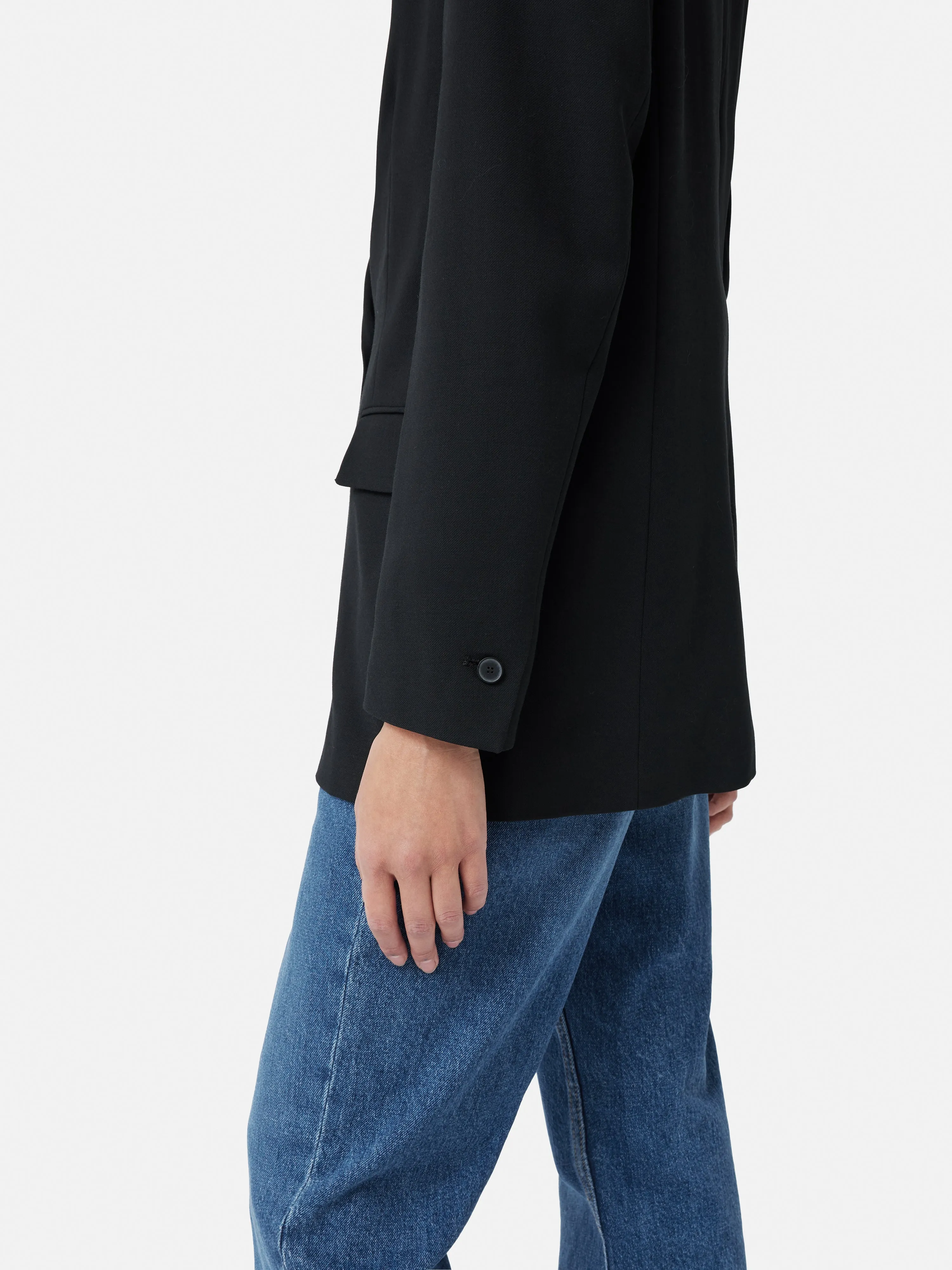 Fluid Twill Knox Blazer | Black