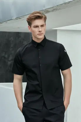 Flynn Black Chef Jacket, Short Sleeve