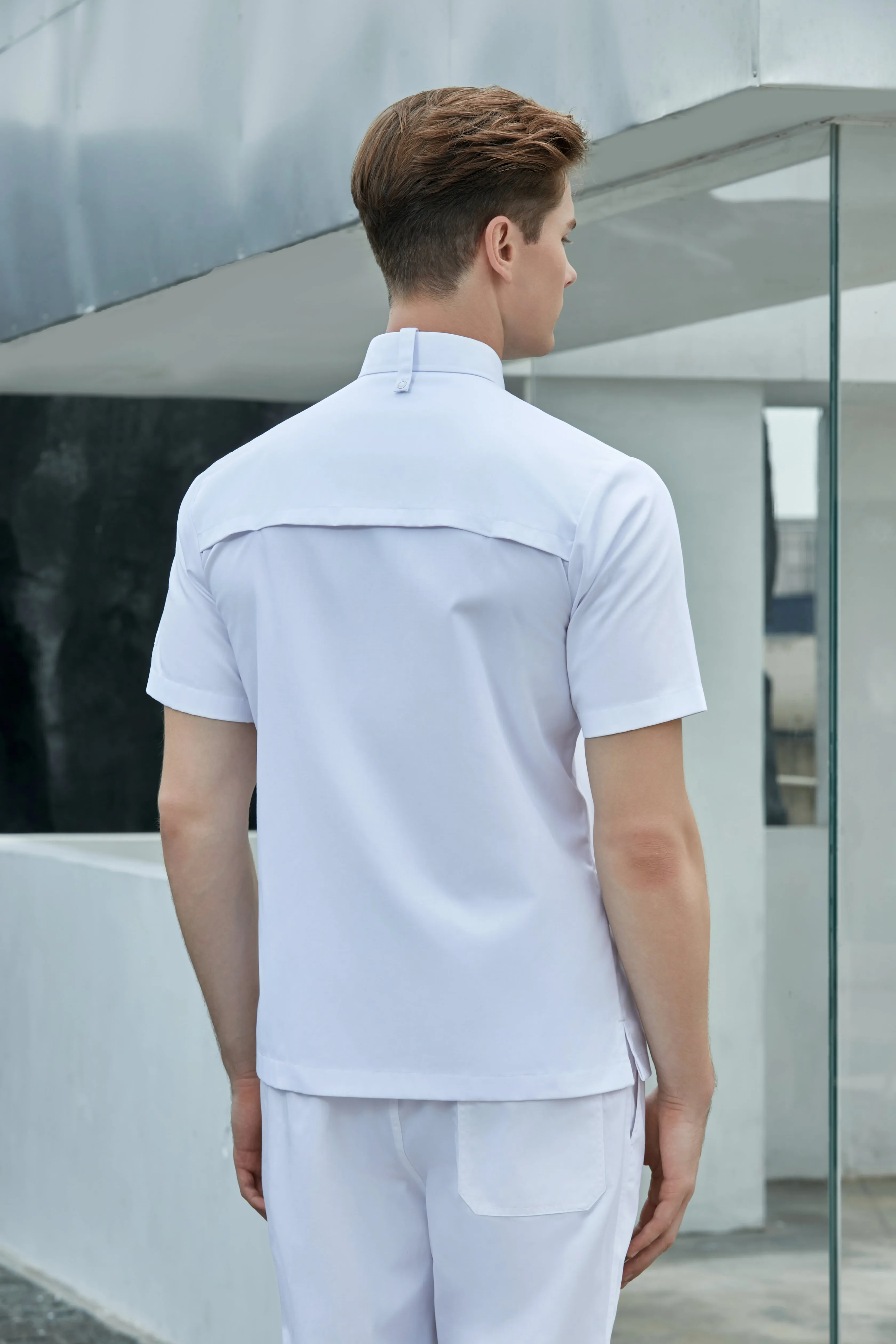 Flynn White Chef Jacket, Short Sleeve