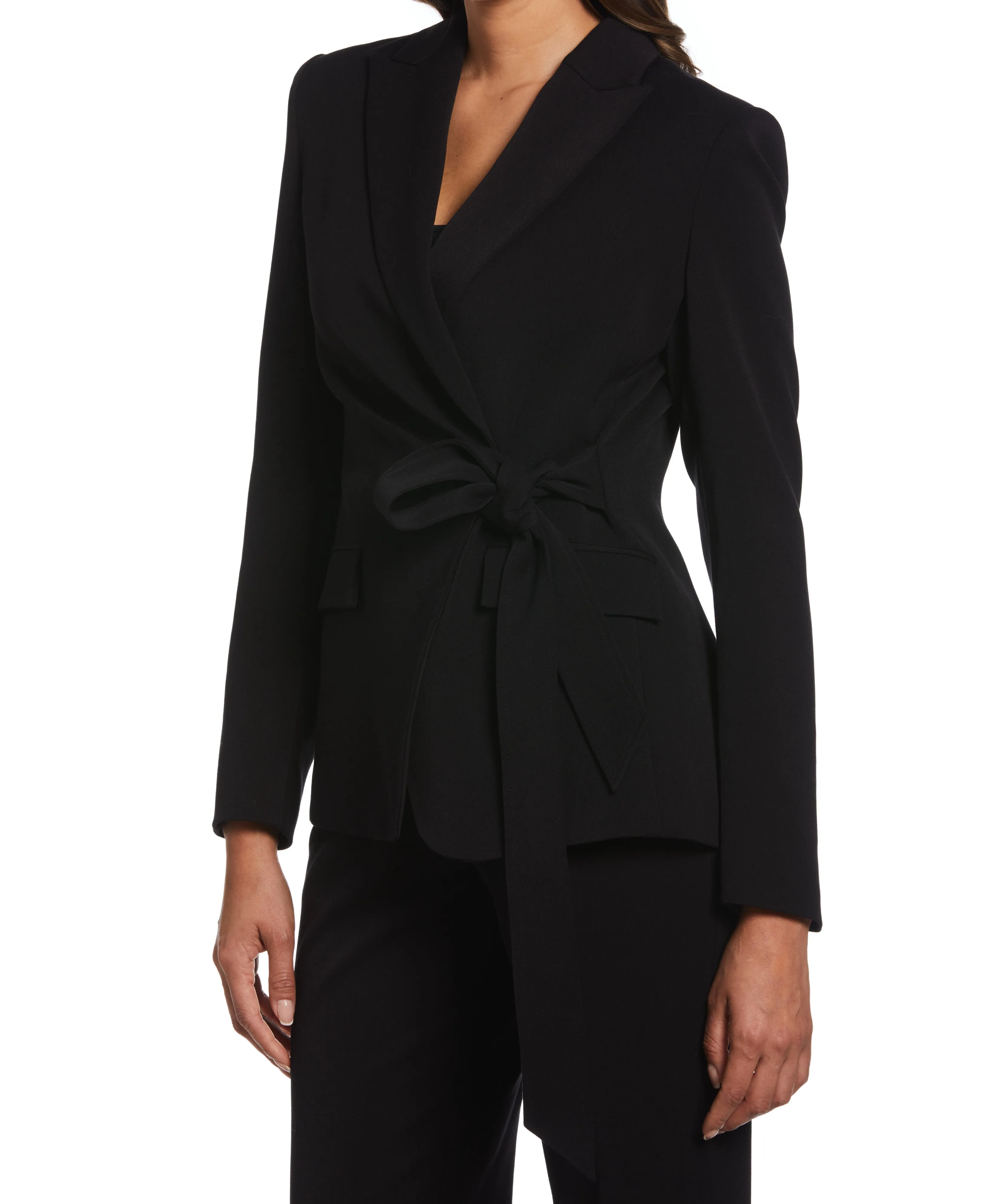 Front-Tie Wrap Blazer