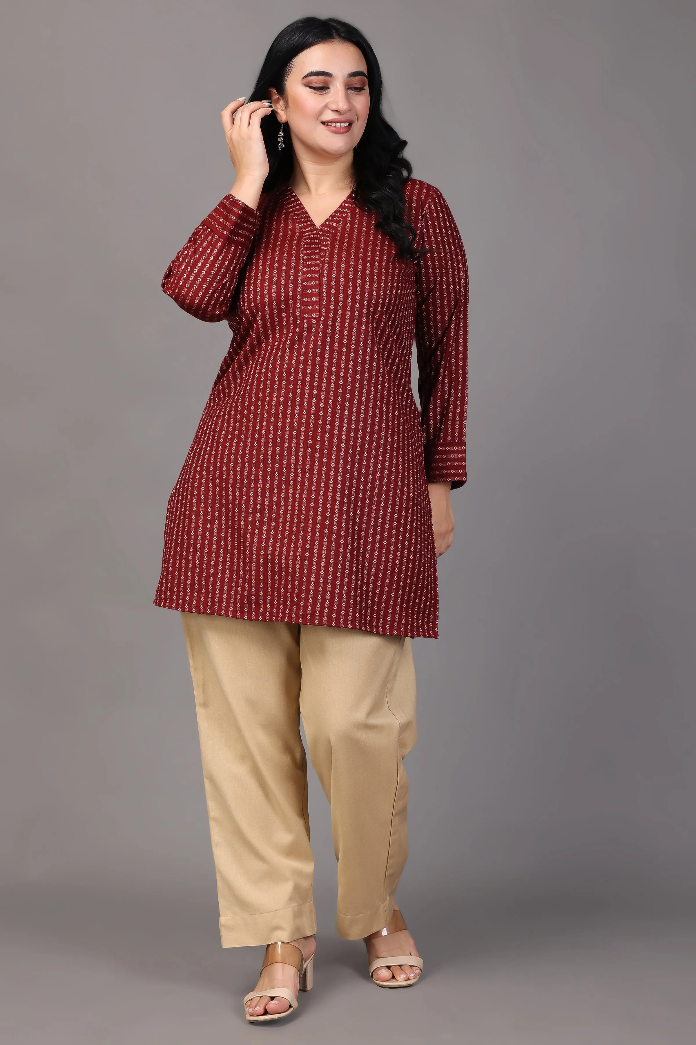 Furnace Flow Woollen Short Kurta