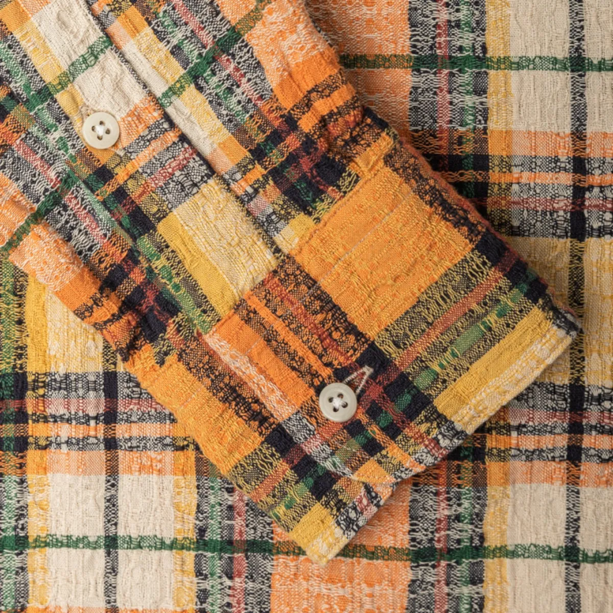 Gitman Brothers Vintage Orange Broken Dobby Check