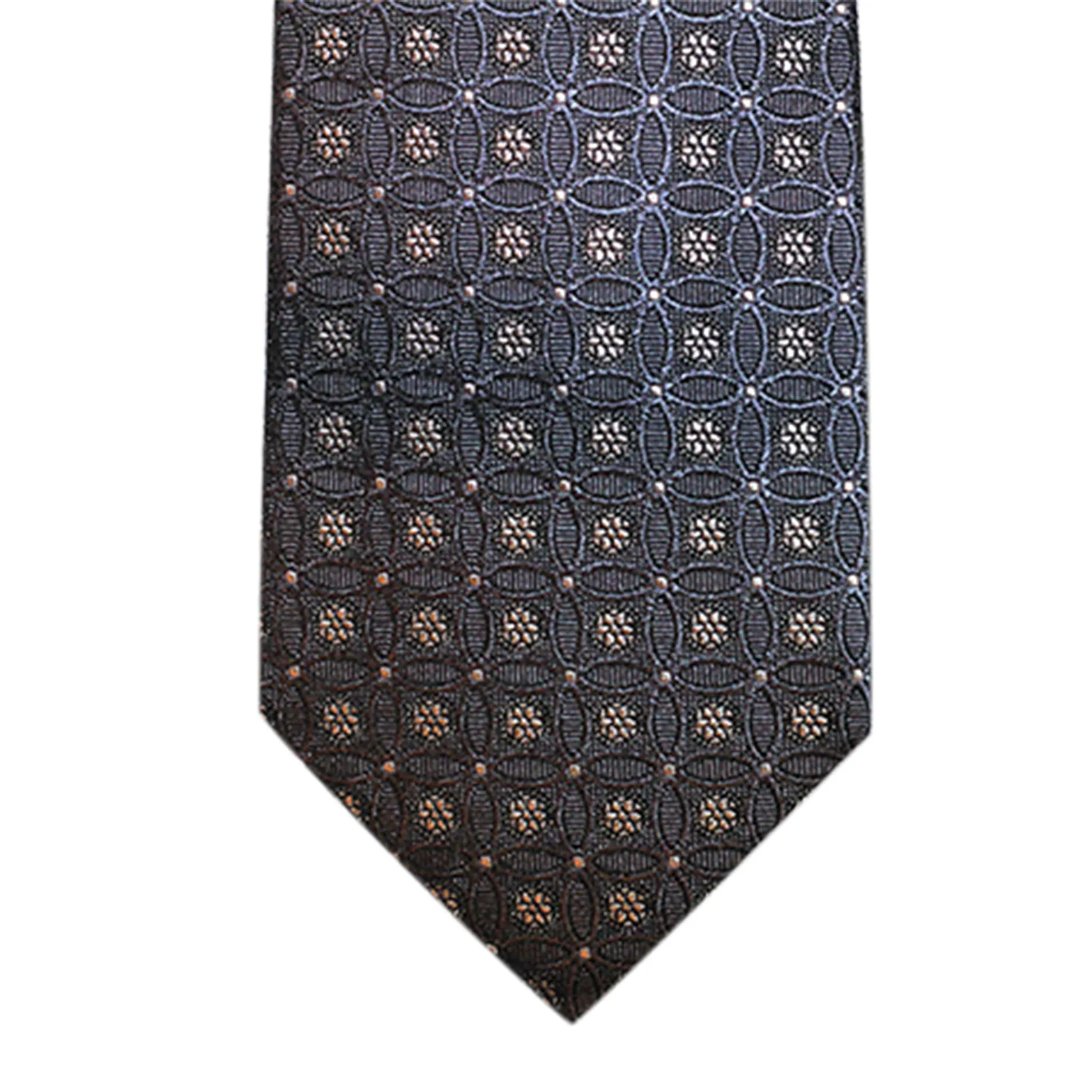 Glastonbury Circles Silk Tie, Grey