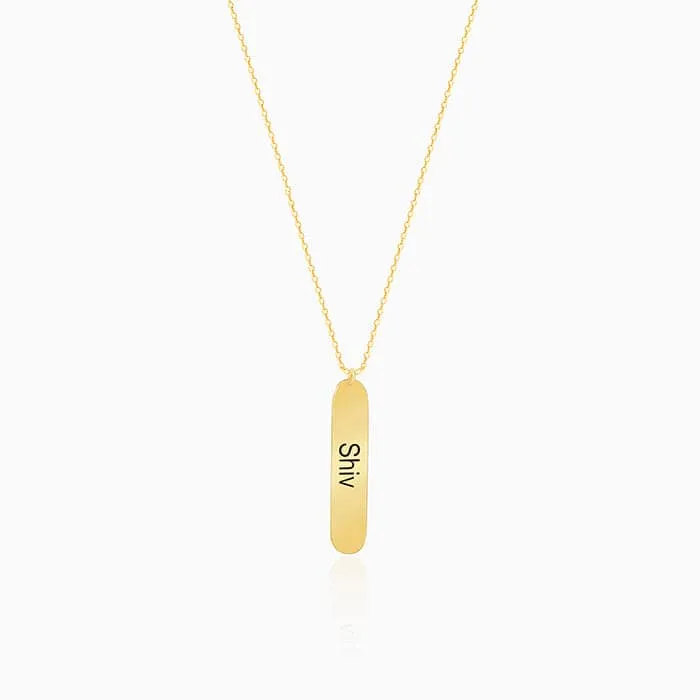 Golden Charming Double Sided Personalised Necklace