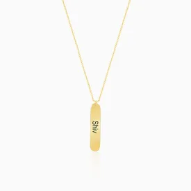 Golden Charming Double Sided Personalised Necklace