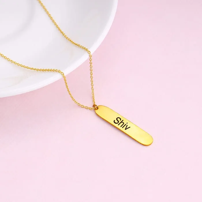 Golden Charming Double Sided Personalised Necklace