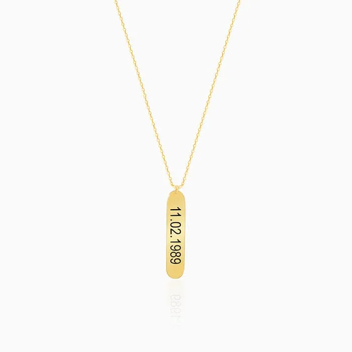 Golden Charming Double Sided Personalised Necklace