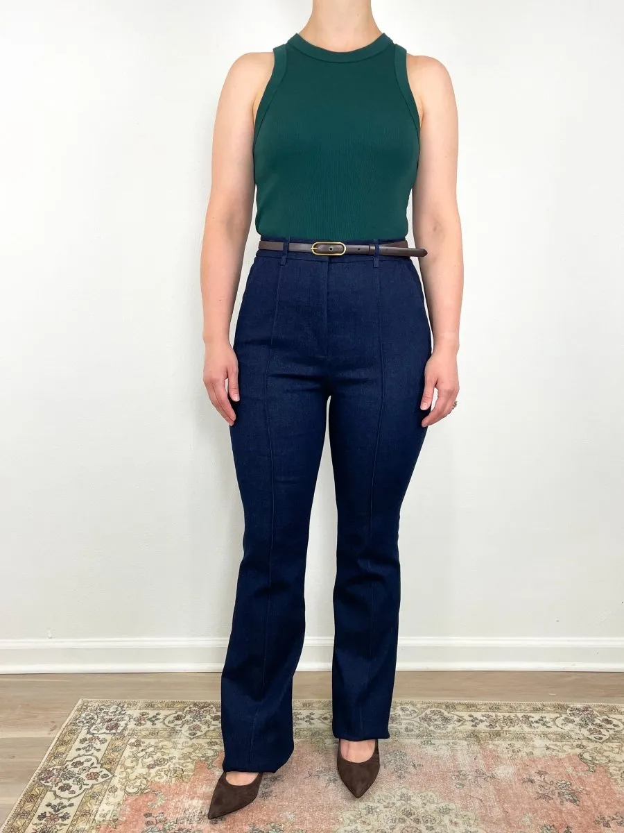 Gracie Pant w/Belt in Midnight Wash