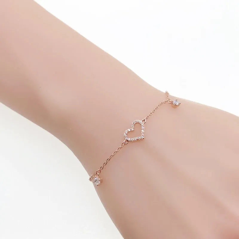 Heart Cubic Zirconia Bracelet