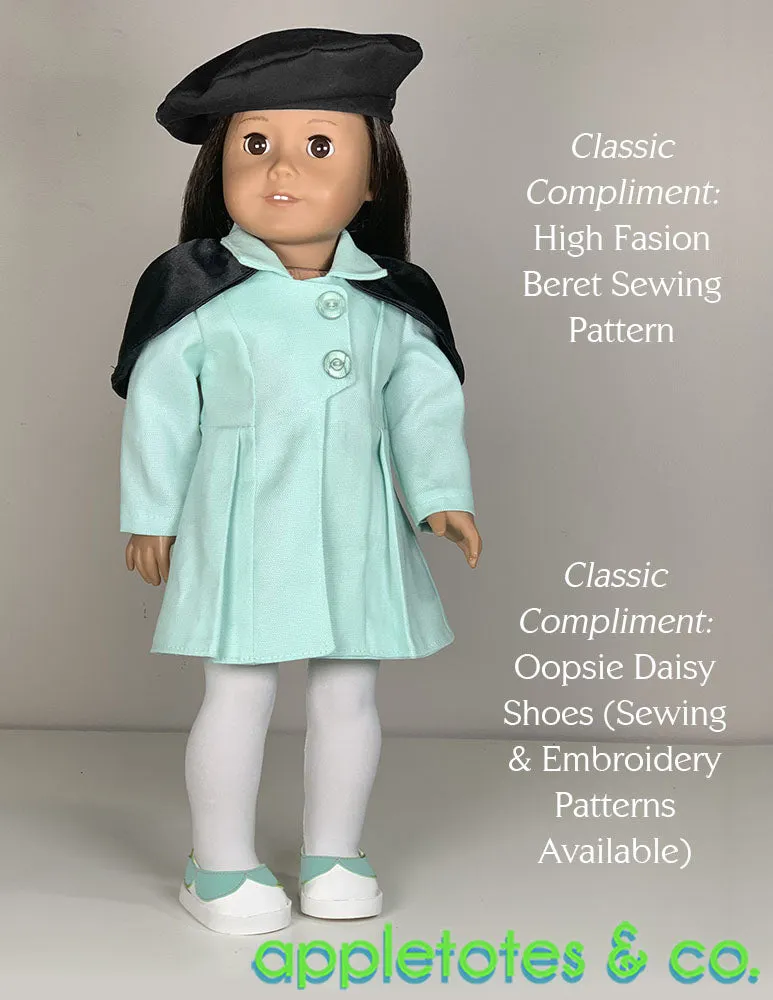 Holiday Coat 18 Inch Doll Sewing Pattern