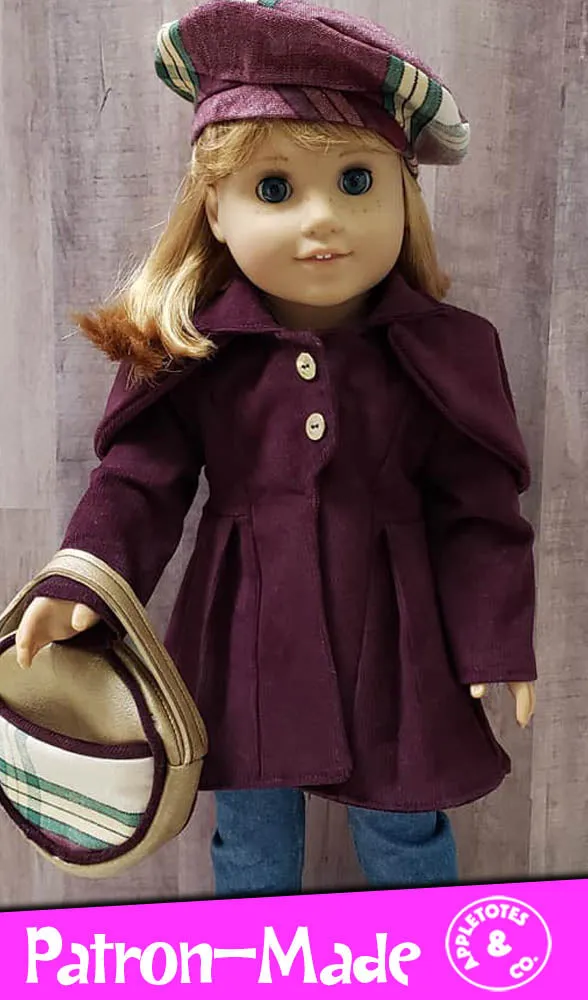 Holiday Coat 18 Inch Doll Sewing Pattern