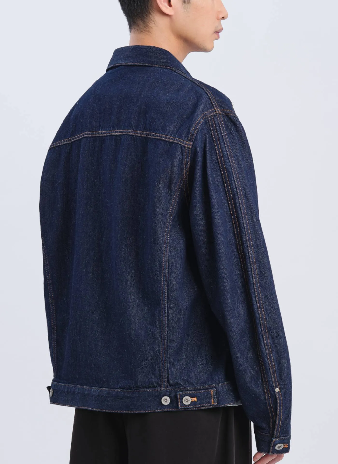 Indigo Cotton Linen Denim Jacket