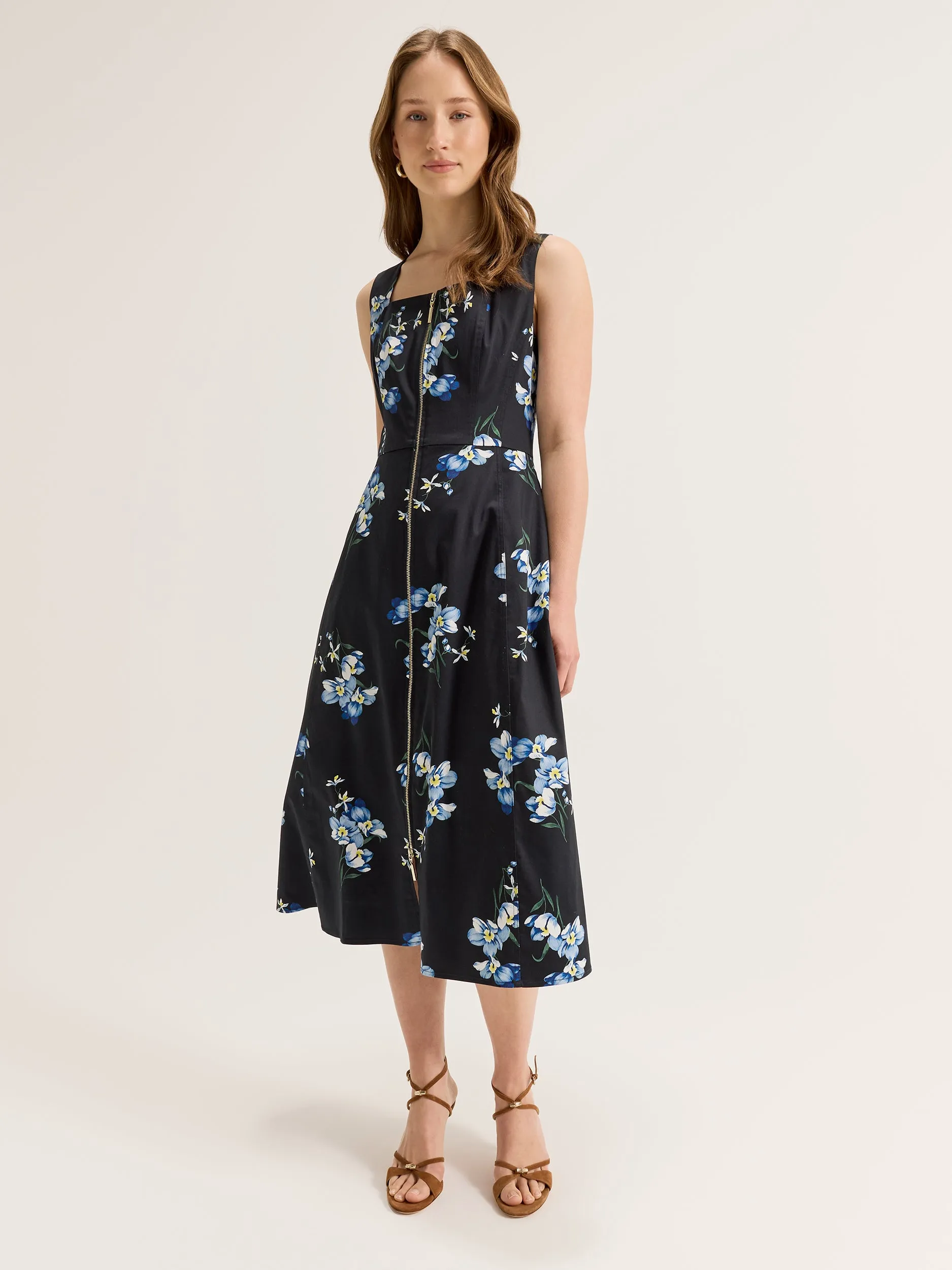 Iris Floral Zip Dress