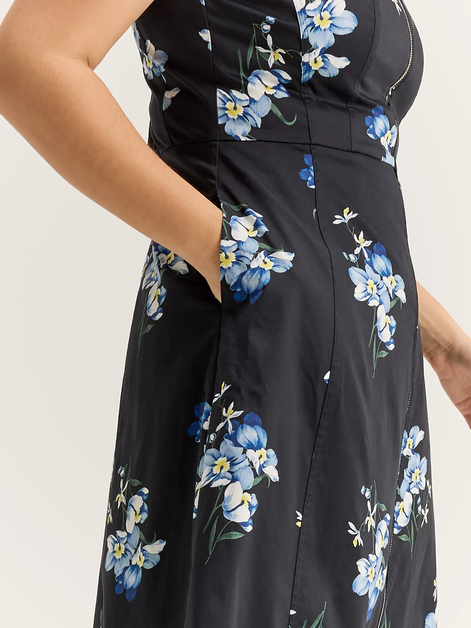 Iris Floral Zip Dress