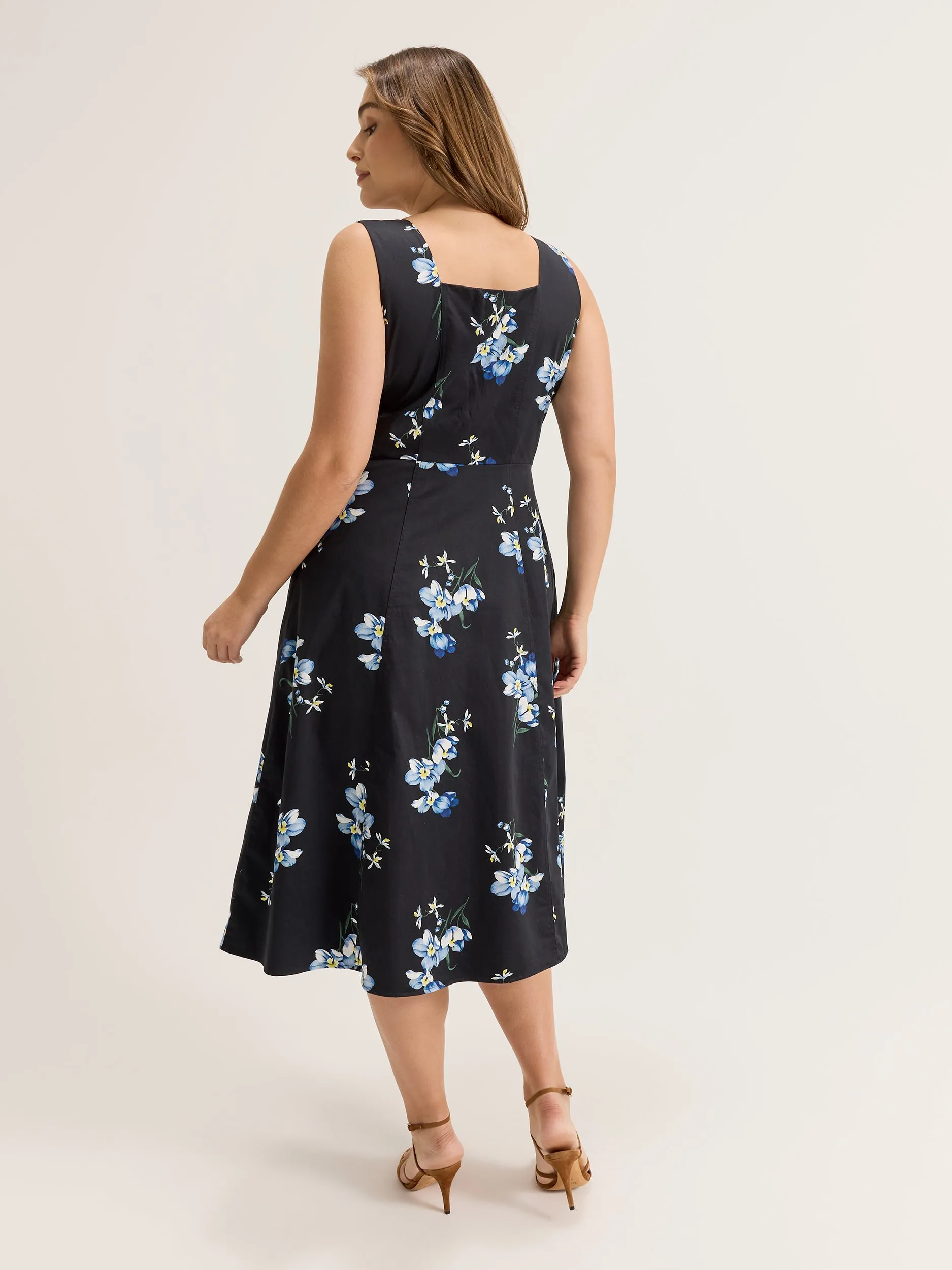 Iris Floral Zip Dress