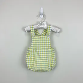 Jacadi Paris Plaid Sun Suit Romper 6 Months