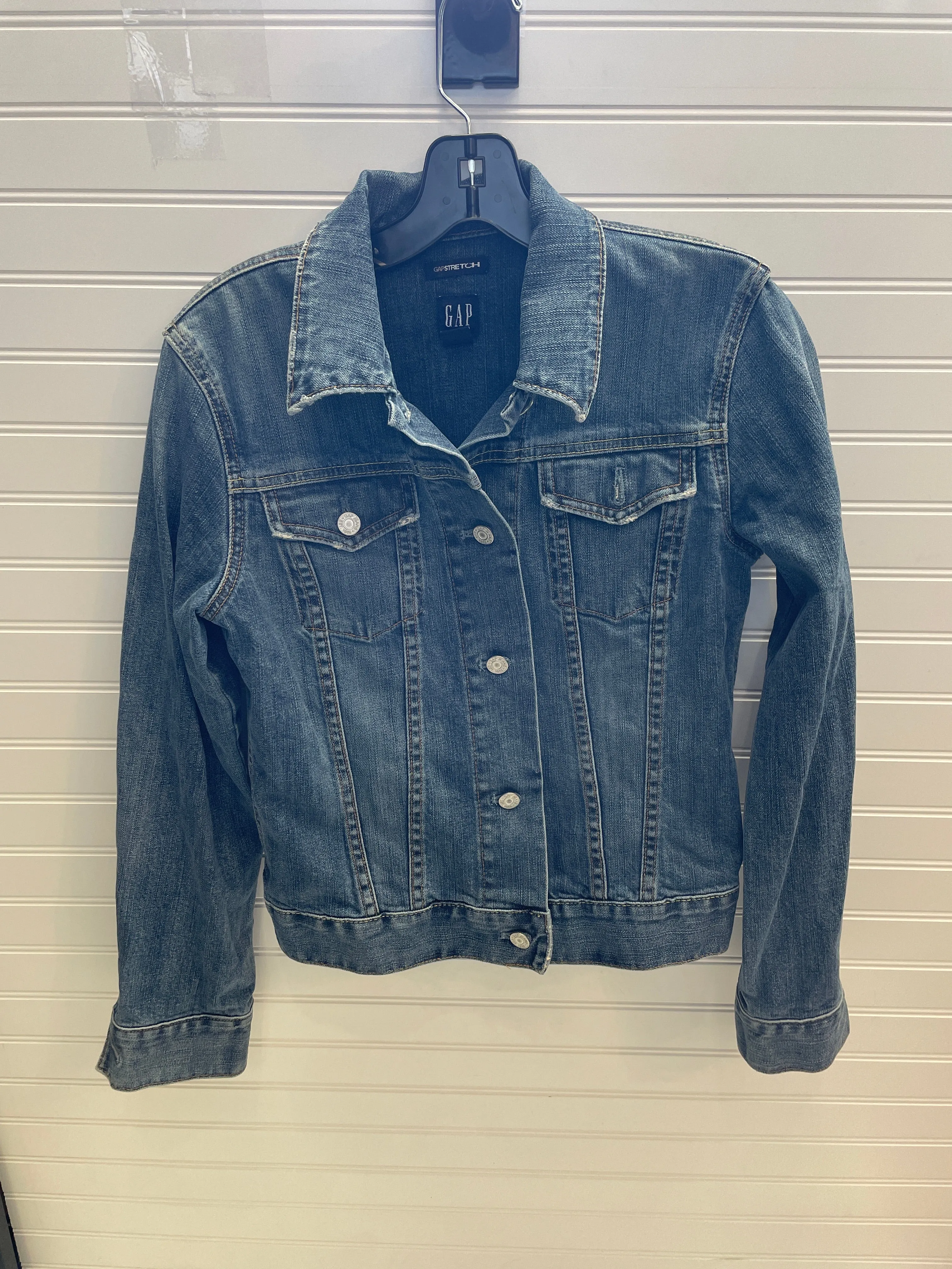 Jacket Denim By Gap In Blue Denim, Size: S