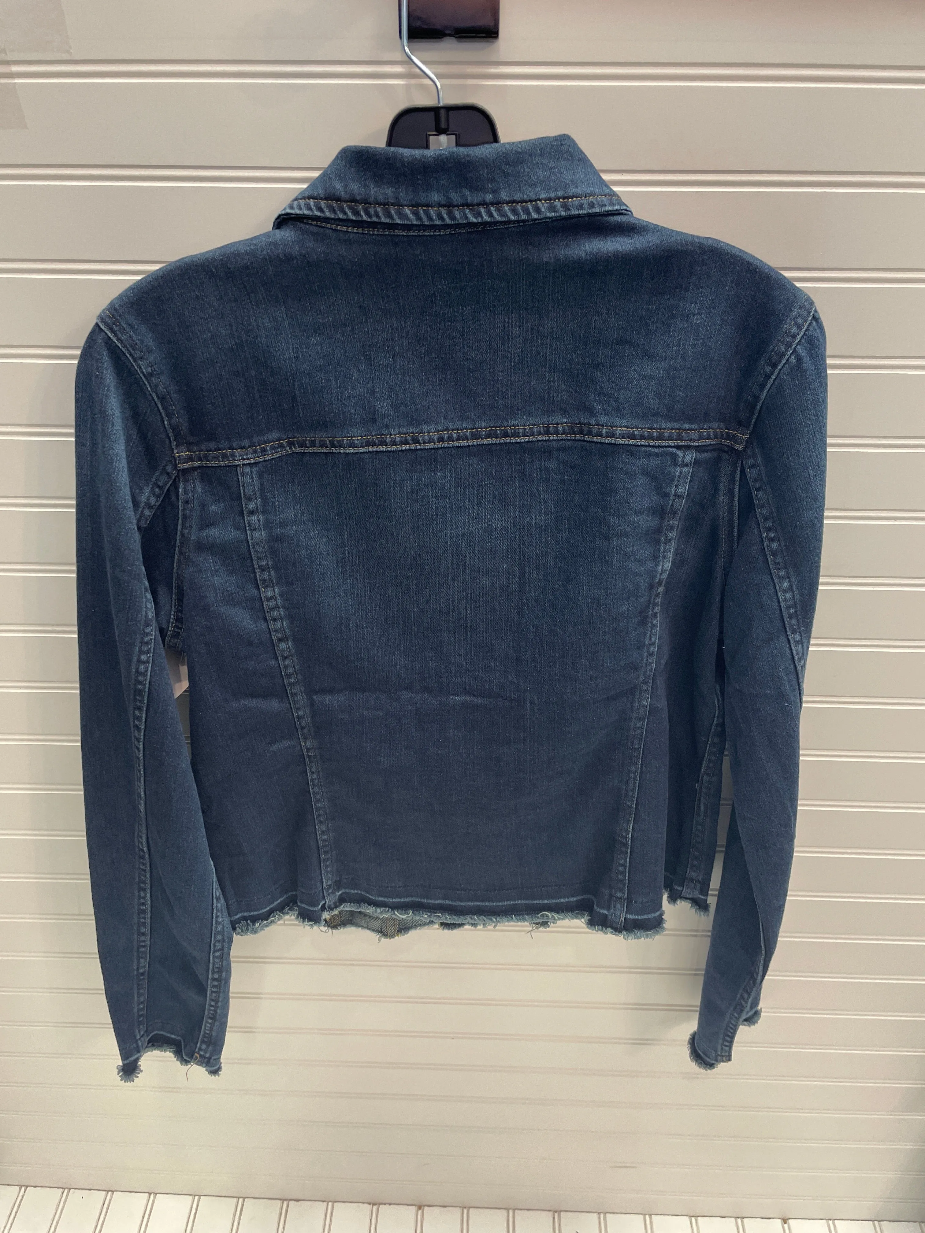 Jacket Denim By Tractr Blu In Blue Denim, Size: L