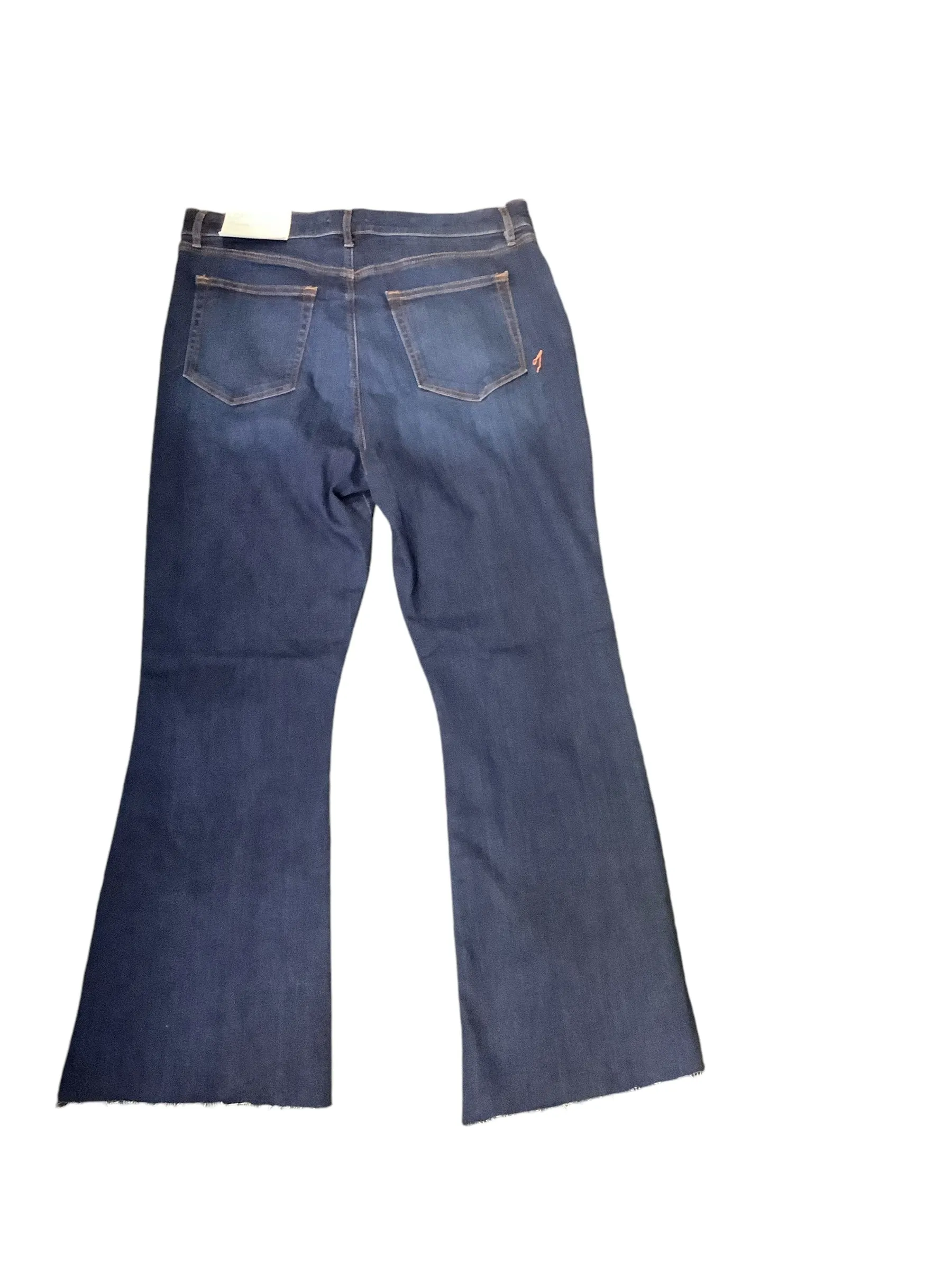 Jeans Flared By Loft In Blue Denim, Size: 14