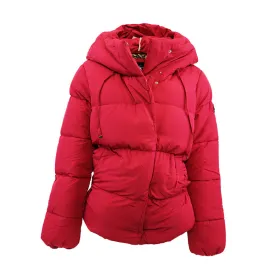 Jessica Simpson Womens Quilted Winter Puffer Jacket Hot Pink S