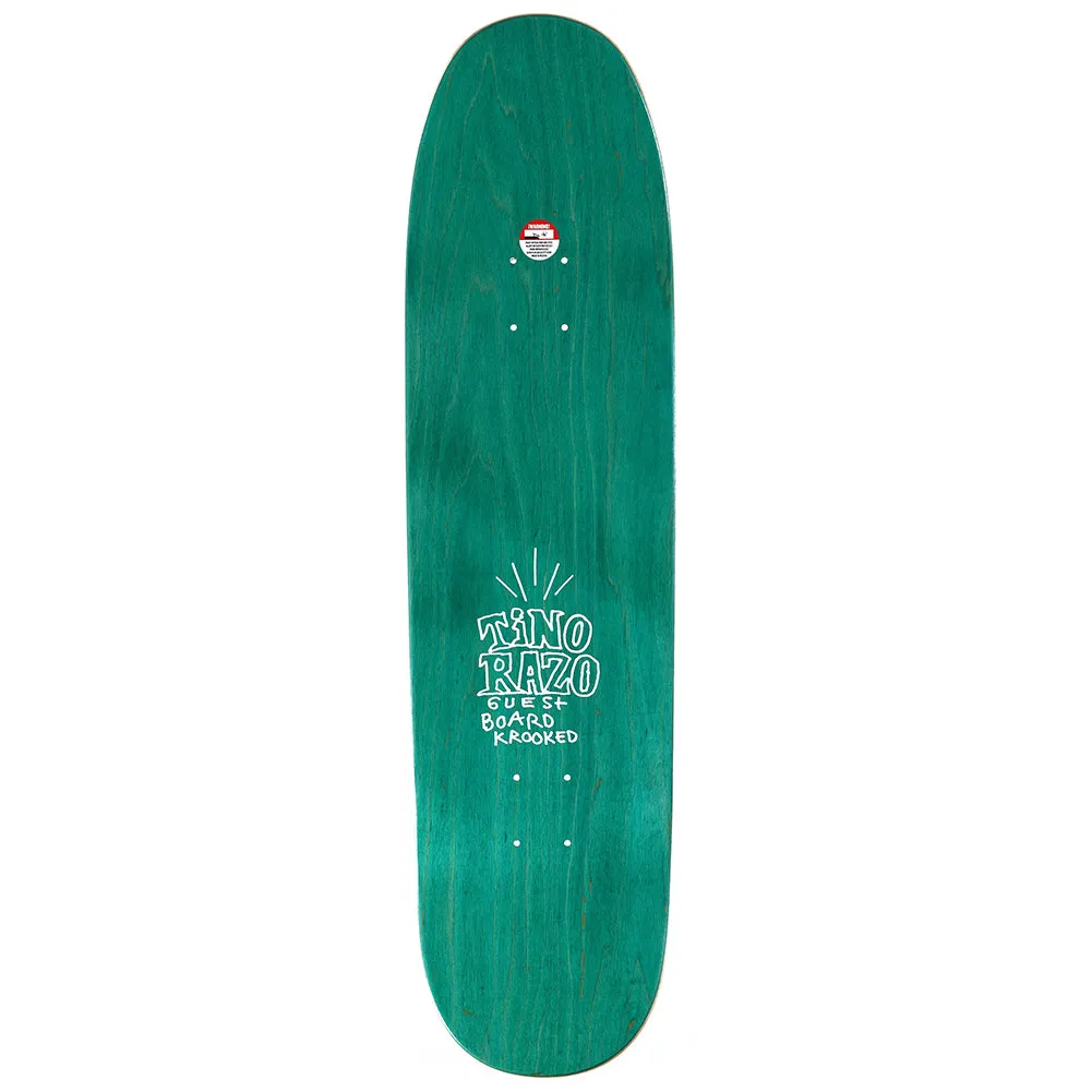 Krooked Tino Razo Guest Pro with Hurricane Rails and Wheel Wells Skateboard Deck 8.62"