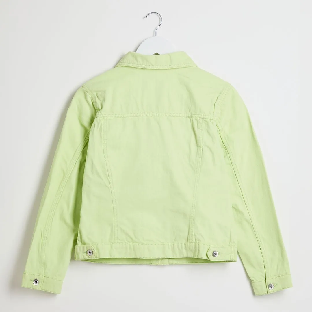 Ladies Lime Denim Jacket