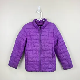 Lands' End ThermoPlume Packable Jacket Purple Large 7