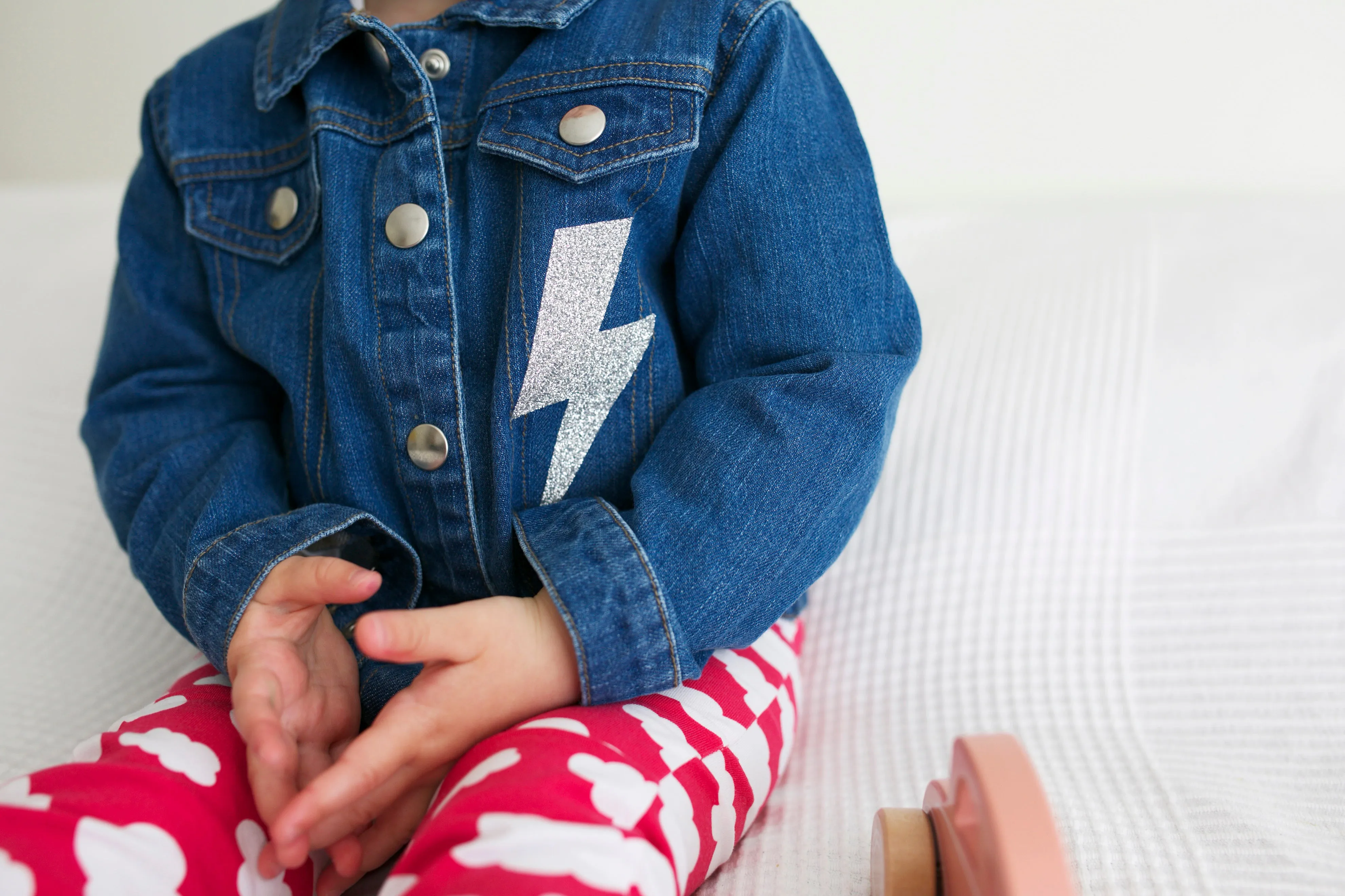 Lightning bolt Organic Childs Denim Jacket