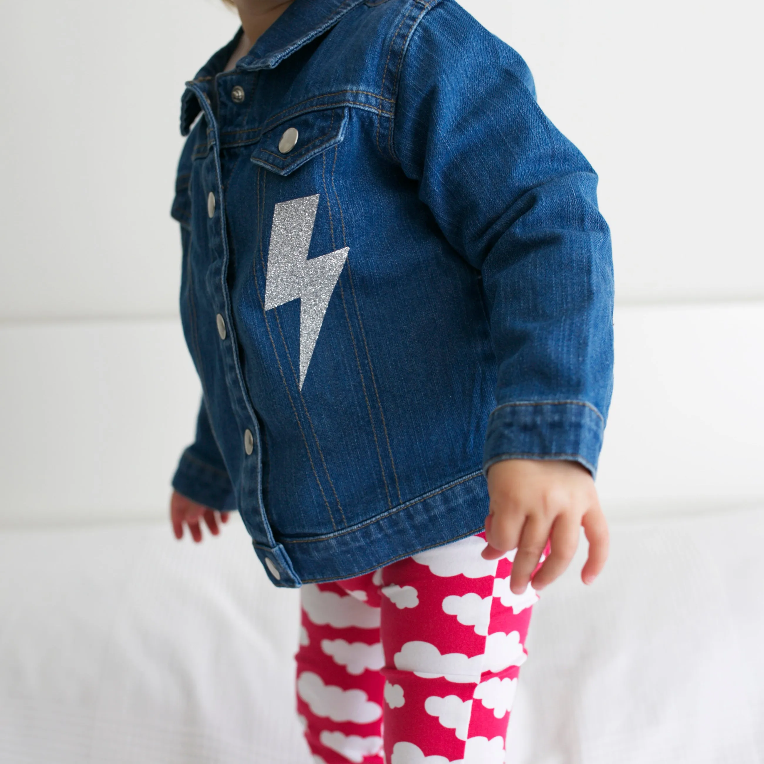 Lightning bolt Organic Childs Denim Jacket