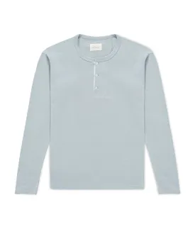 Long Sleeve Henley - Light Blue