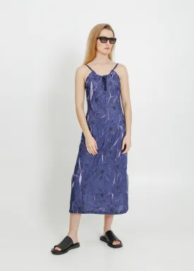 LOWEN PLEAT DRESS / NAVY-MAUVE