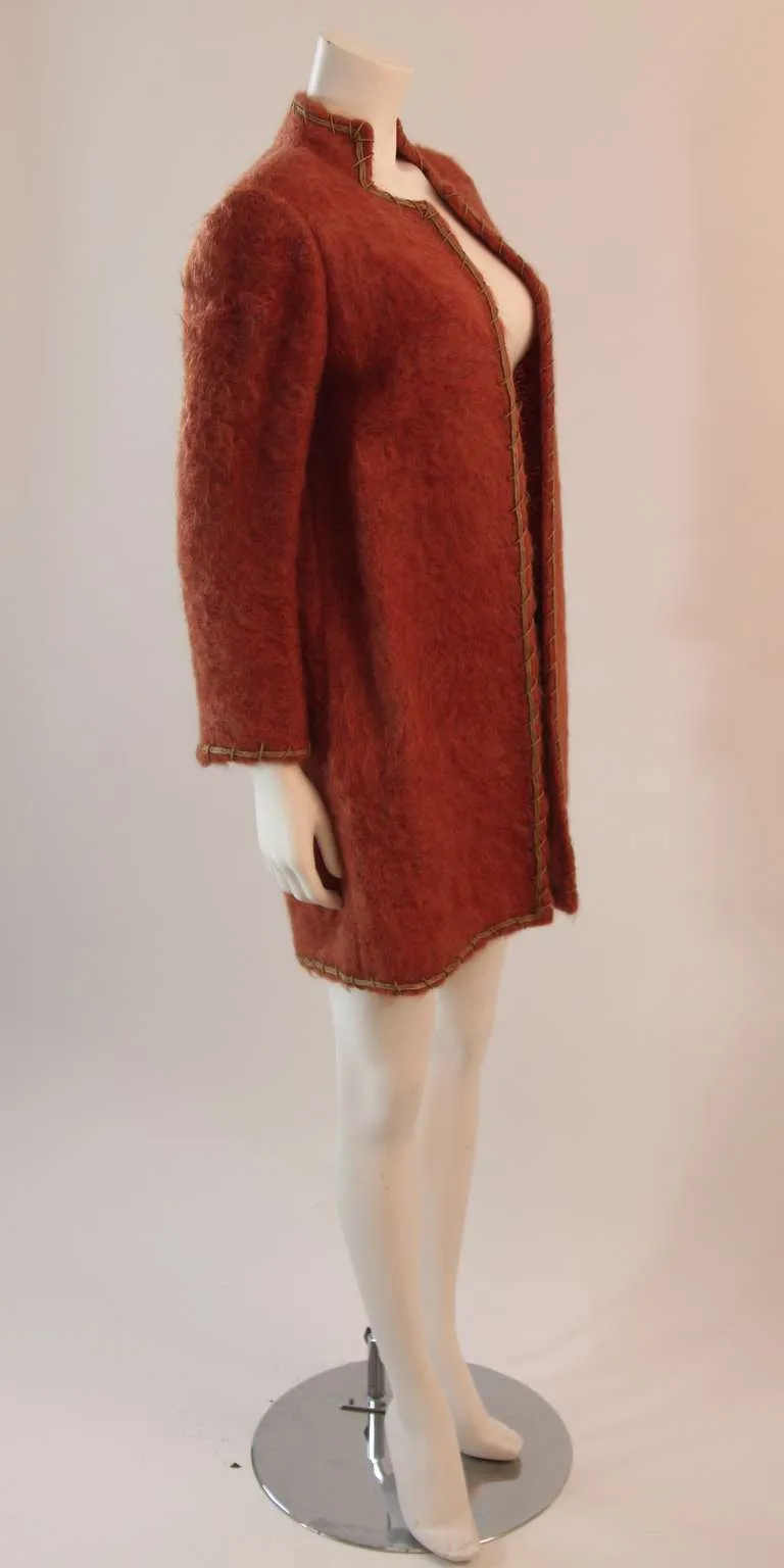 MARY MCFADDEN Mohair Jacket with Gold Details Size 6