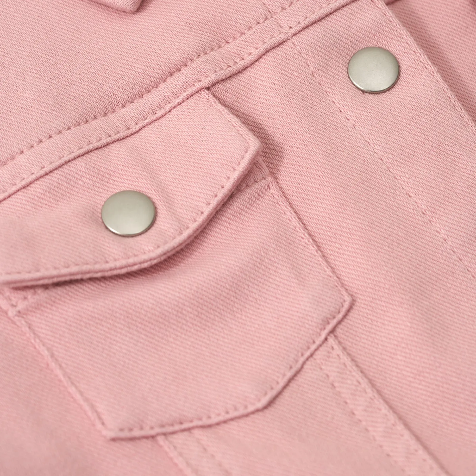 Mauve Blush Denim Trucker Jacket