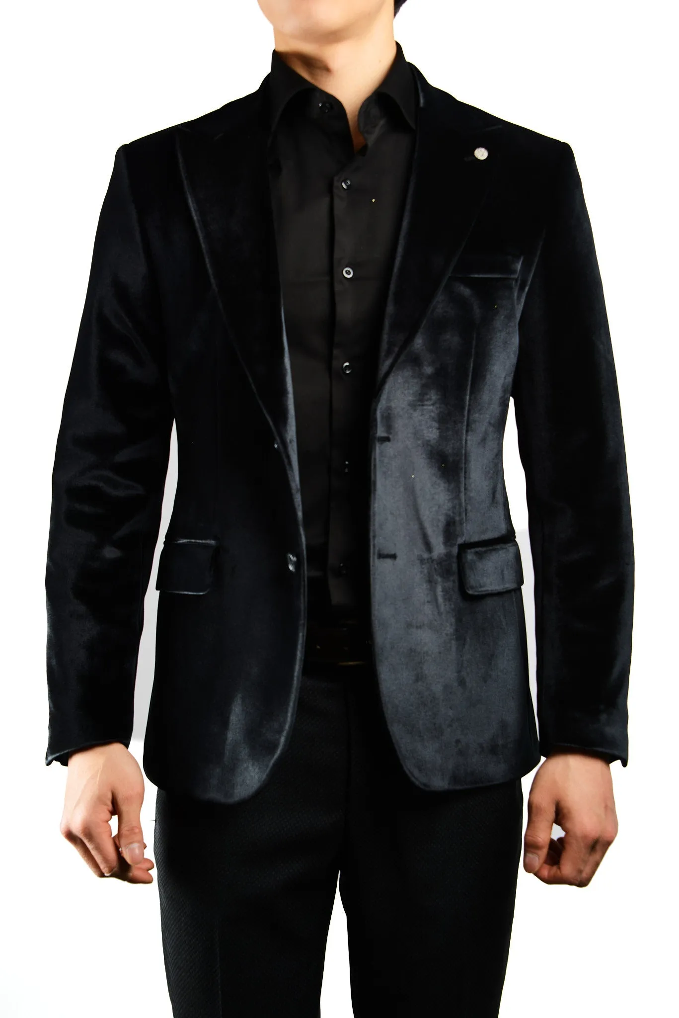 Mayfair Solid Iridescent Velvet Blazer