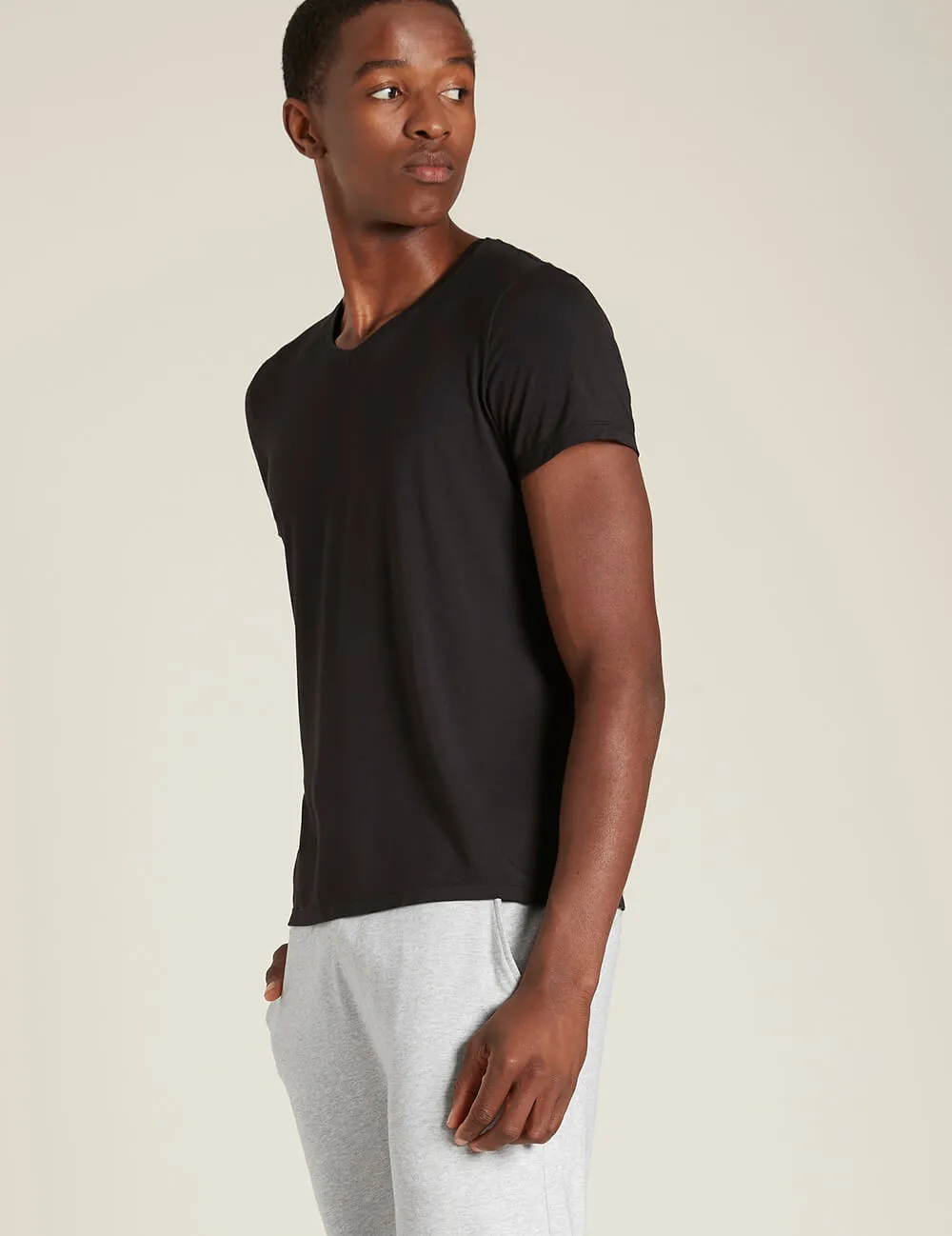 Men's V-Neck T-Shirt - Black