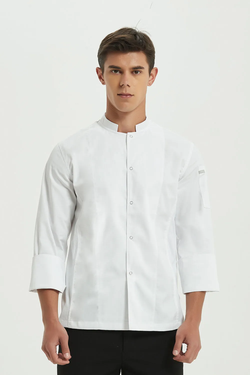 Mint White Chef Jacket, Long Sleeve