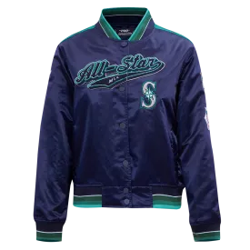 MLB ALL STAR 2023 RIB WOMEN'S SATIN JACKET (MIDNIGHT NAVY)