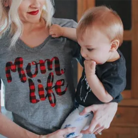 Mom Life Plaid • Tee