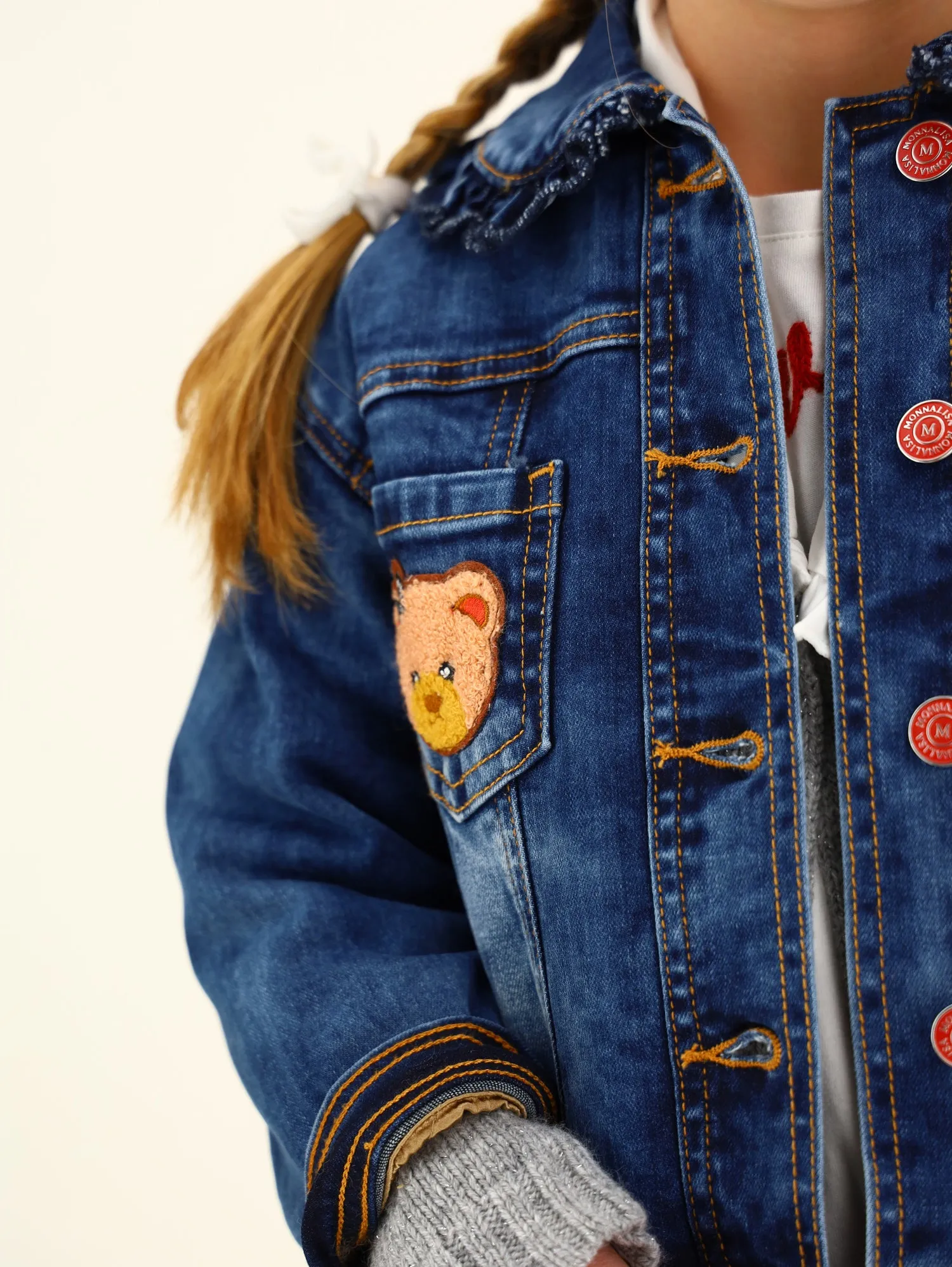 Monnalisa - Teddy Denim Jacket