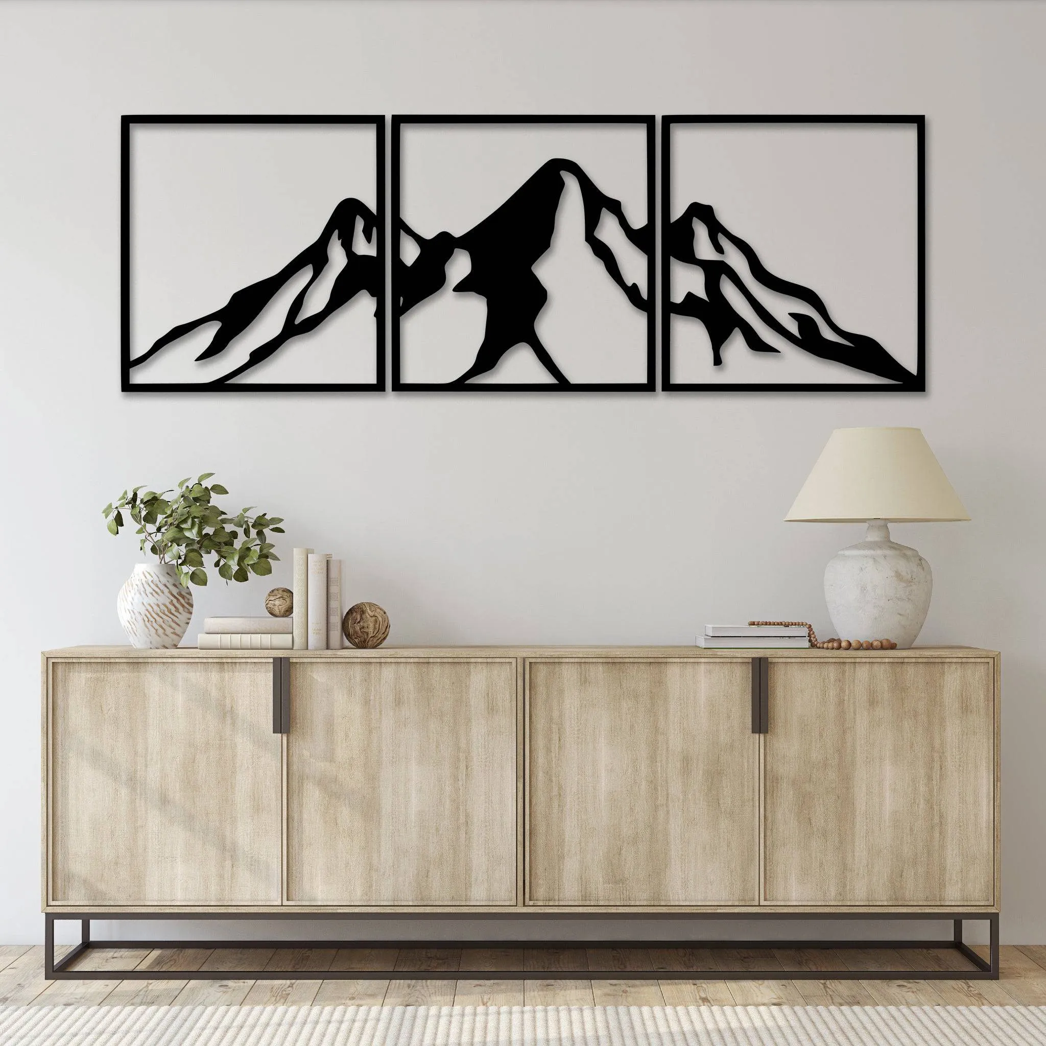 Mountain Range (3 Piece) - Metal Wall Art