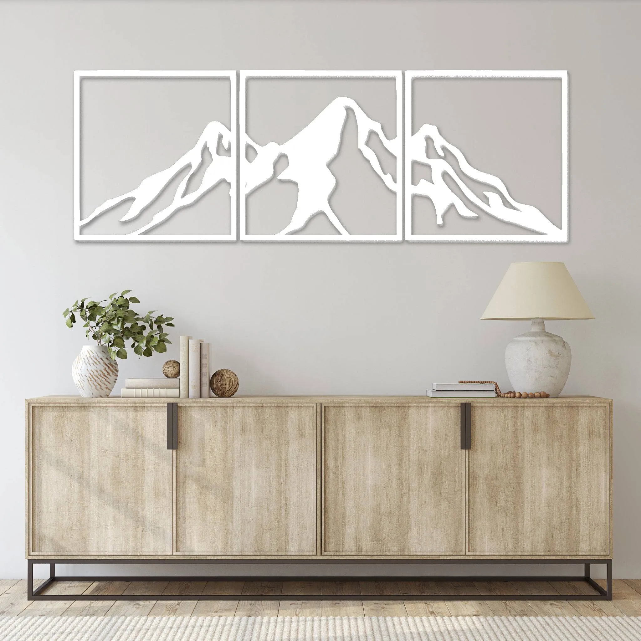 Mountain Range (3 Piece) - Metal Wall Art