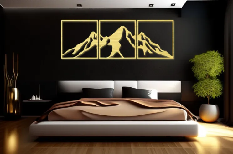 Mountain Range (3 Piece) - Metal Wall Art