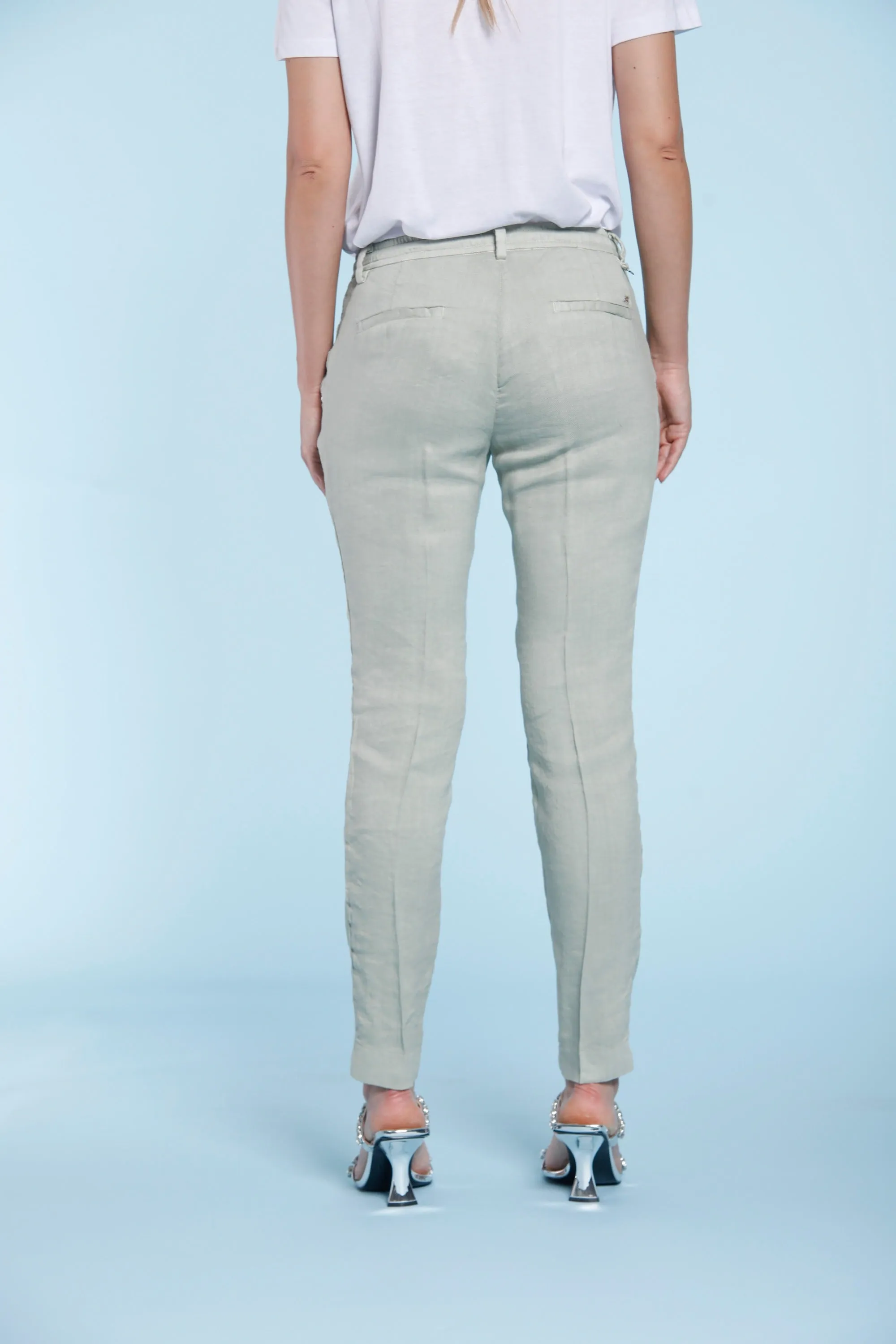 New York Jog pantalone chino donna in misto lino regular