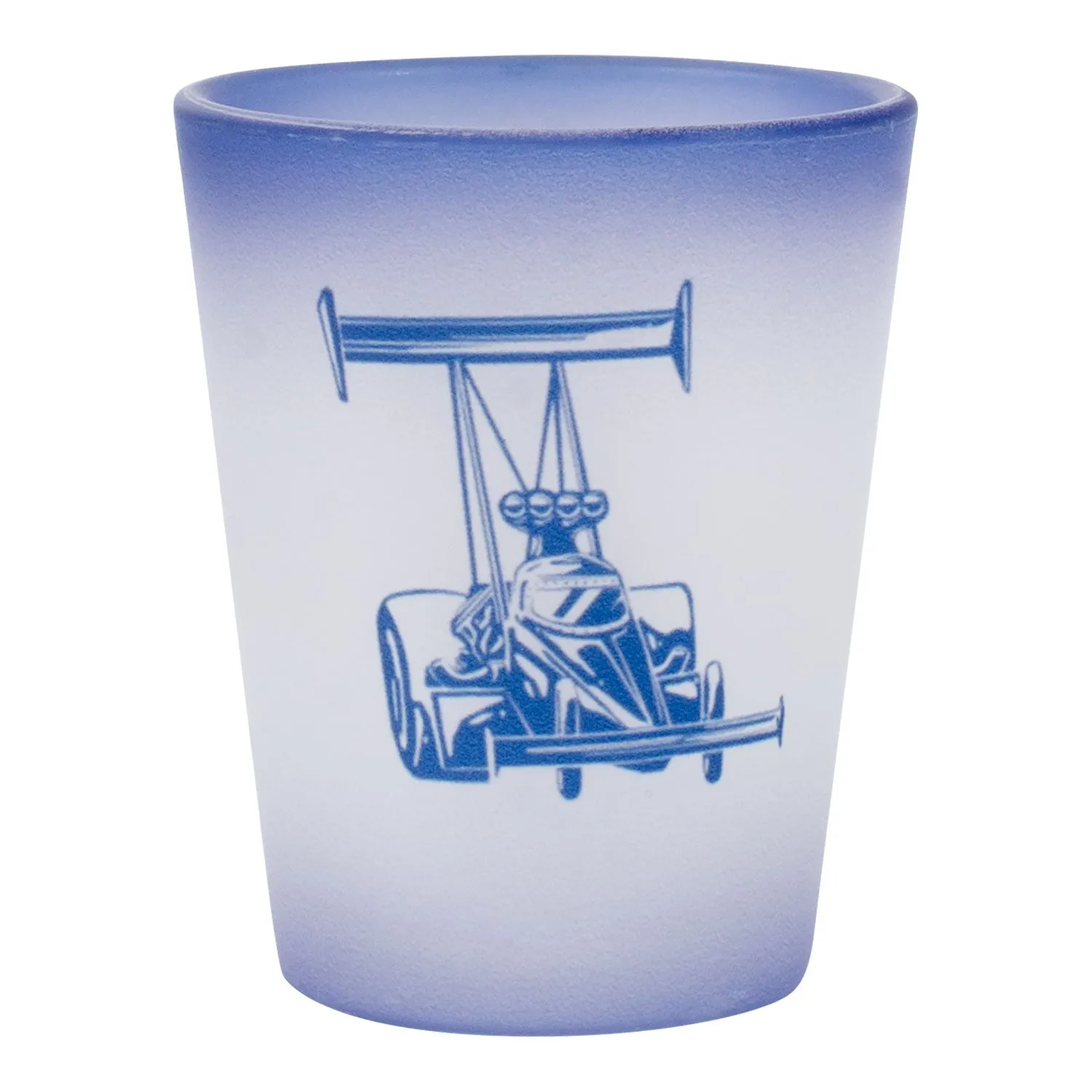 NHRA Dragster Frosted Shot Glass