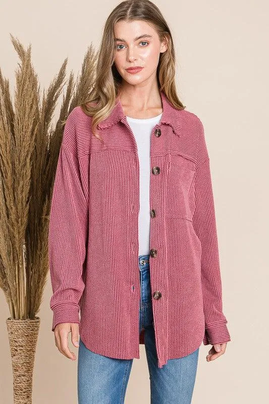 OLLIE OVERSIZED CRISP BUTTON JACKET S-XL