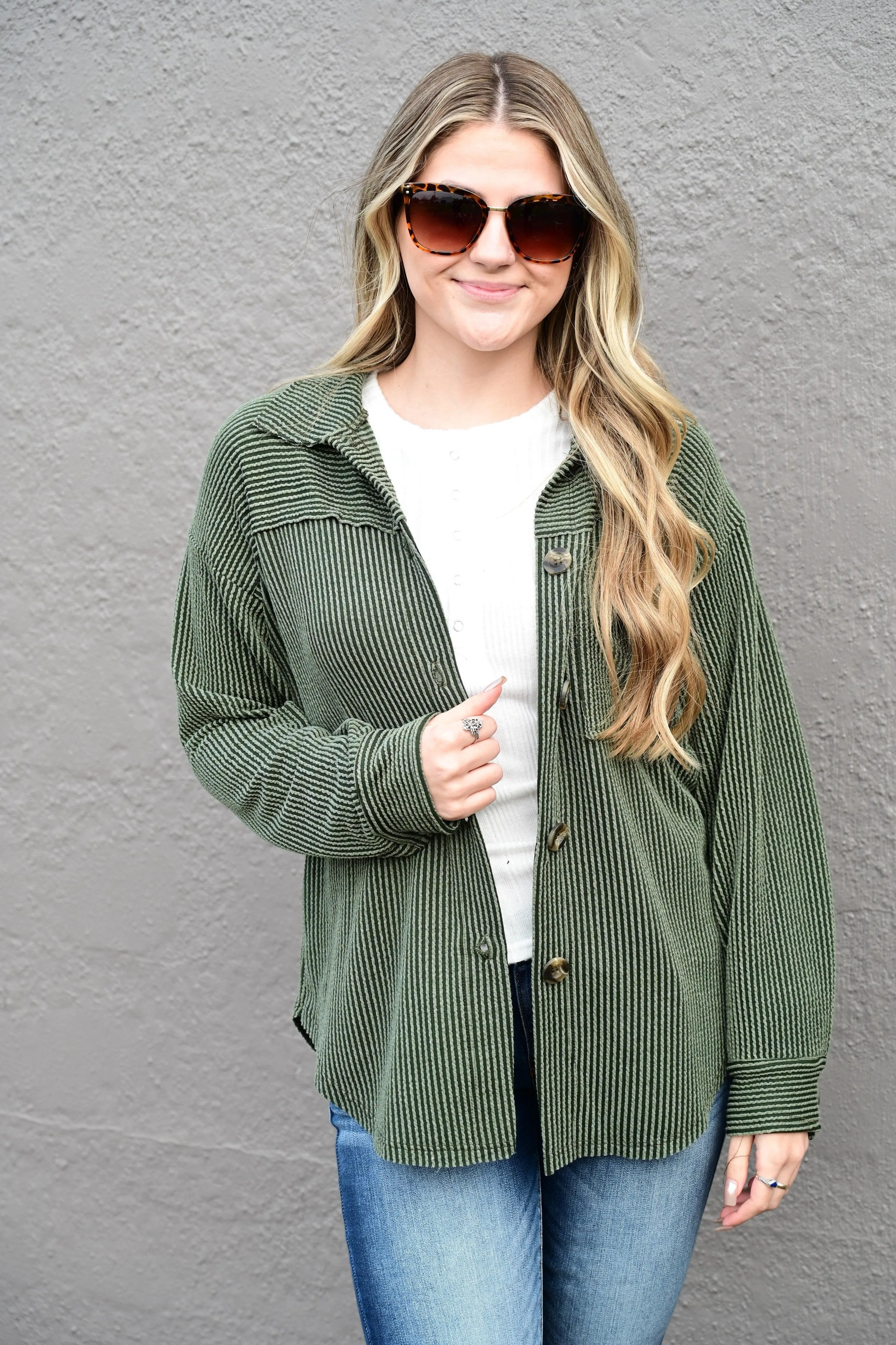 OLLIE OVERSIZED CRISP BUTTON JACKET S-XL