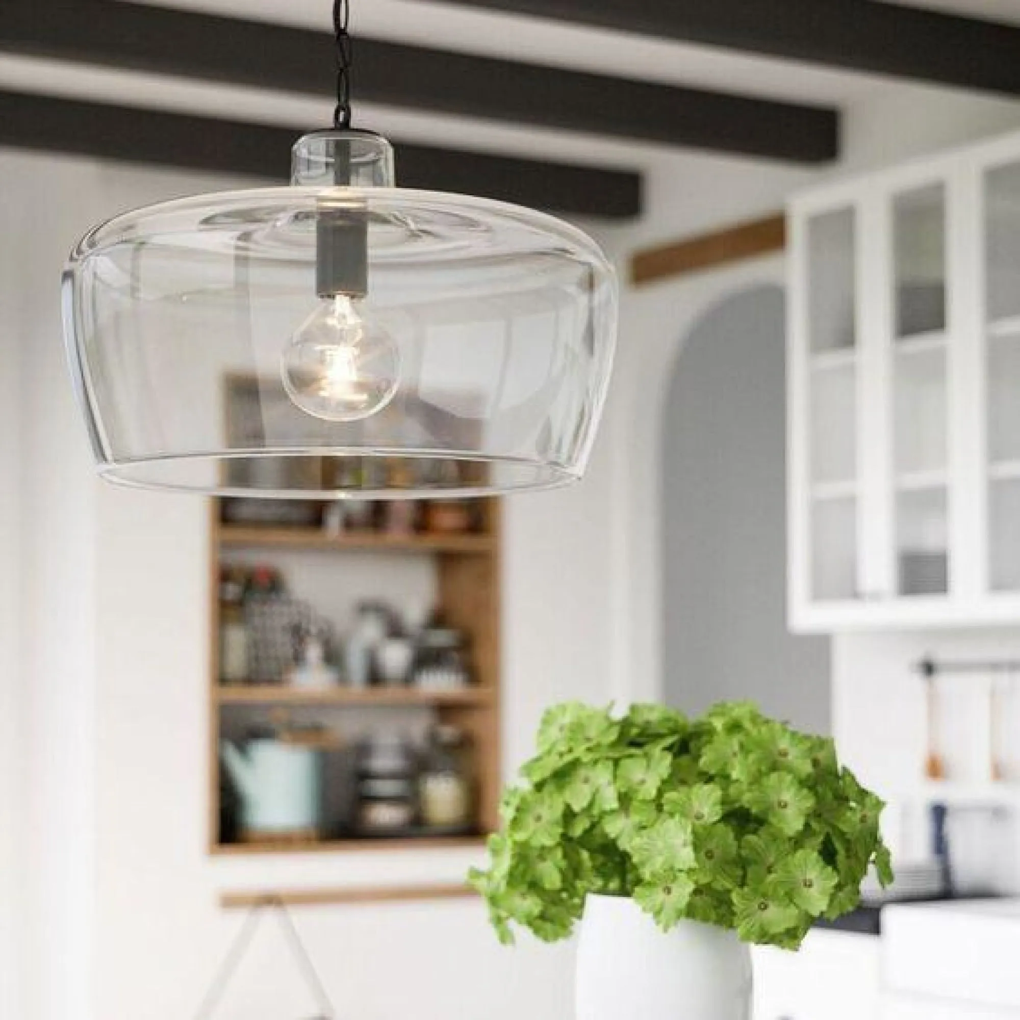 One Light Glass Cloche Pendant