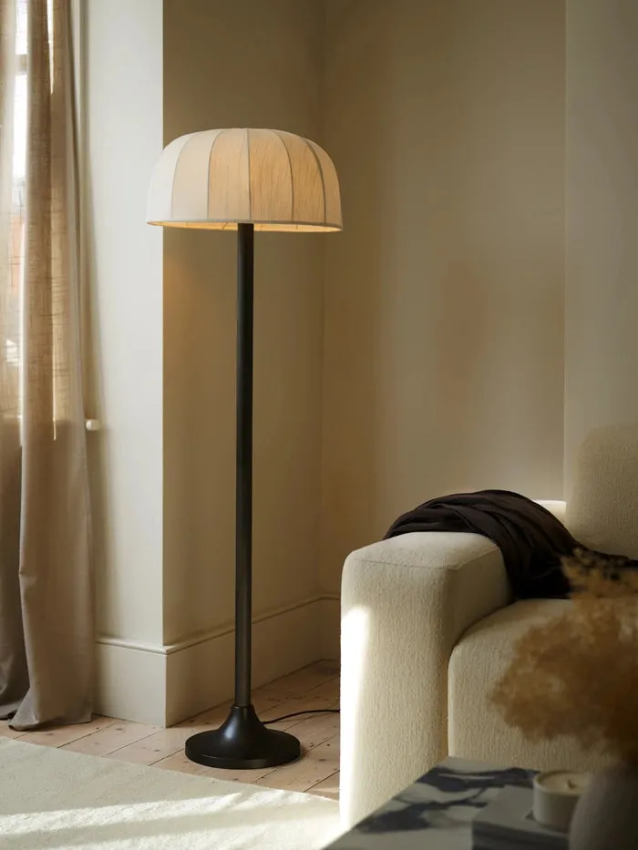 Ottino - bronze and linen floor lamp