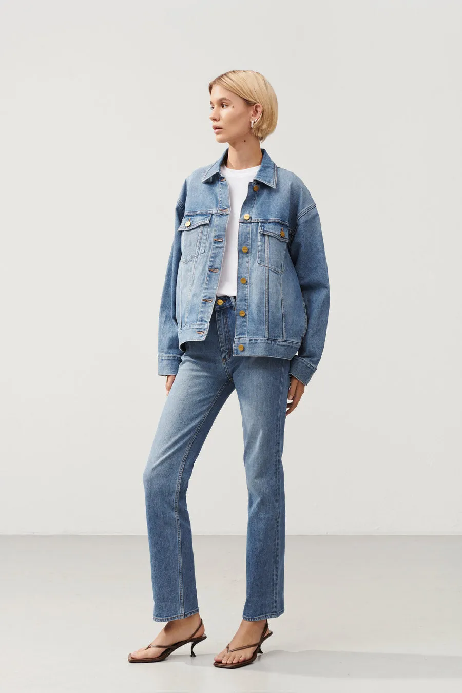 Stylish Oversized Denim Jacket - Kirsten Original in Classic Blue