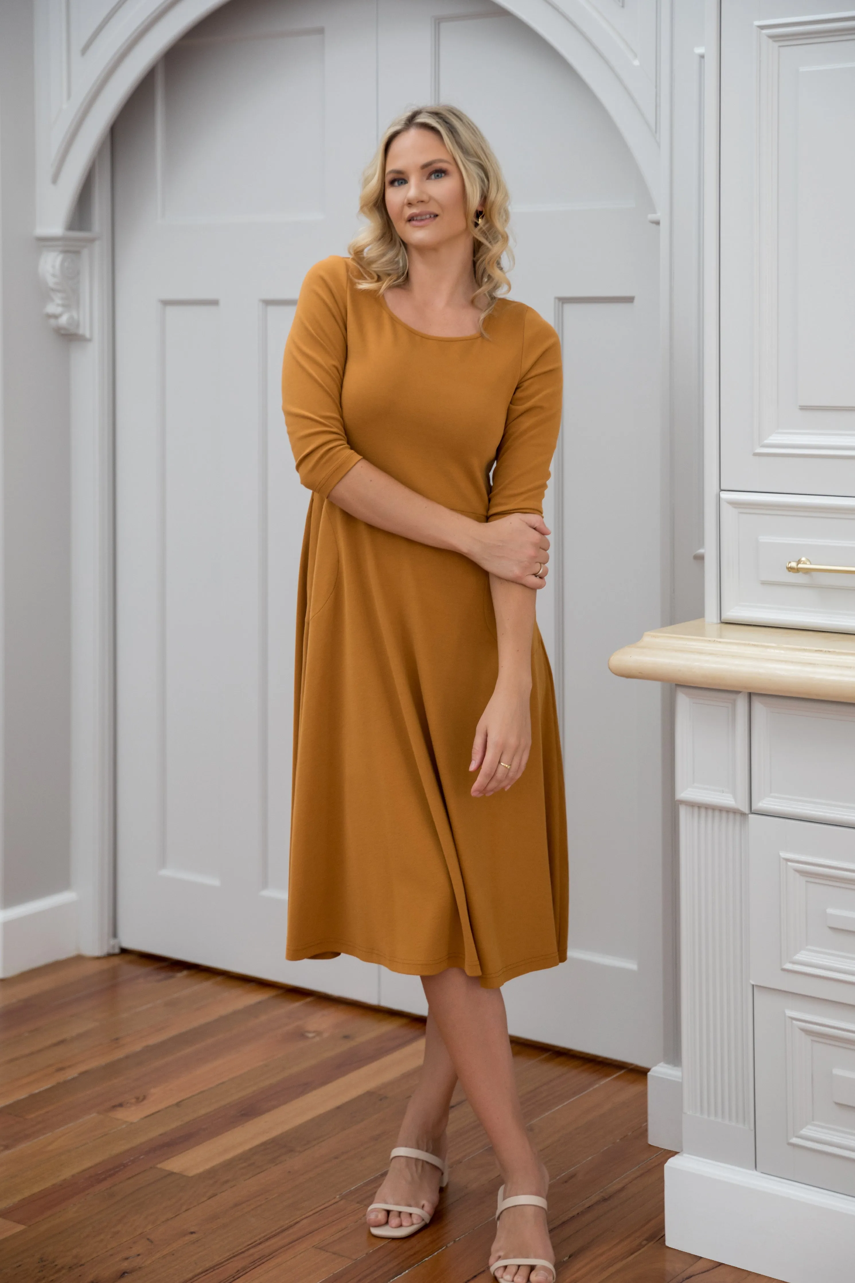 Penelope Lounge Dress in Toffee